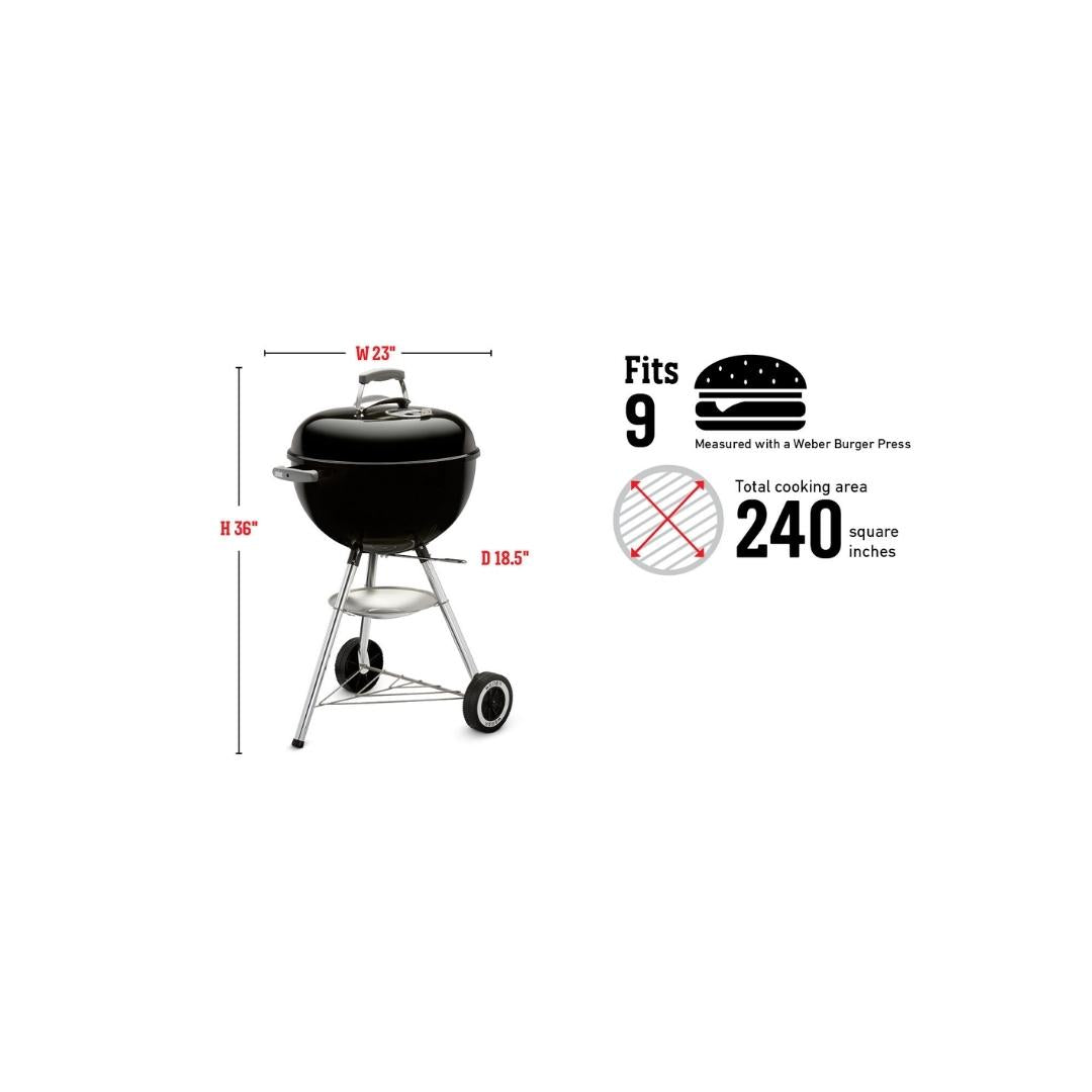 Weber Grill ORIGINAL KETTLE CHARCOAL GRILL 47CM WITH THERMOMETER 1241308