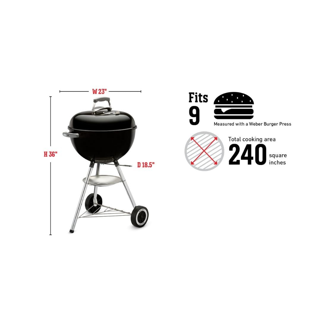 Weber Grill ORIGINAL KETTLE CHARCOAL GRILL 57CM WITH THERMOMETER 1341308