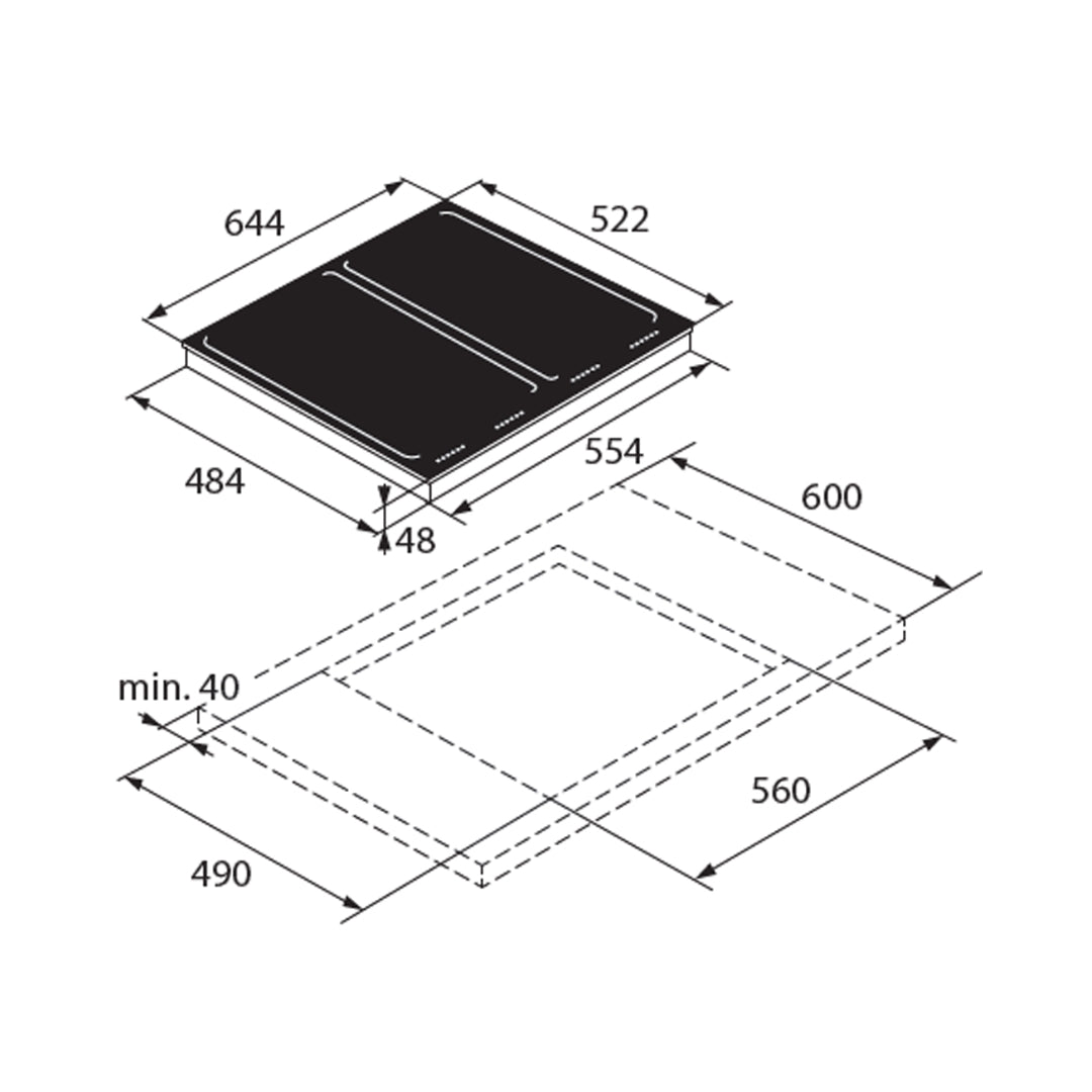 Asko 4 Zones Induction Hob HI1655G