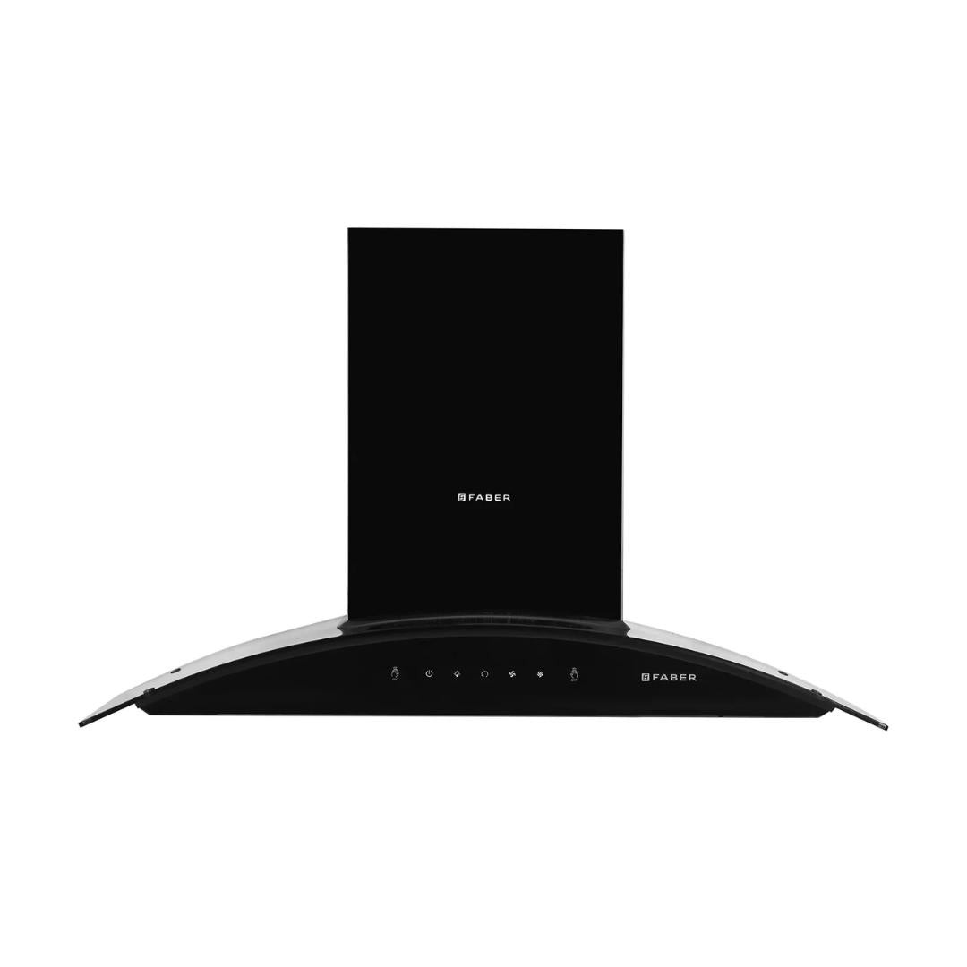 Faber 90 cm Wall Mounted Chimney AURA DIRECT DRIVE BF SC AC BK 90