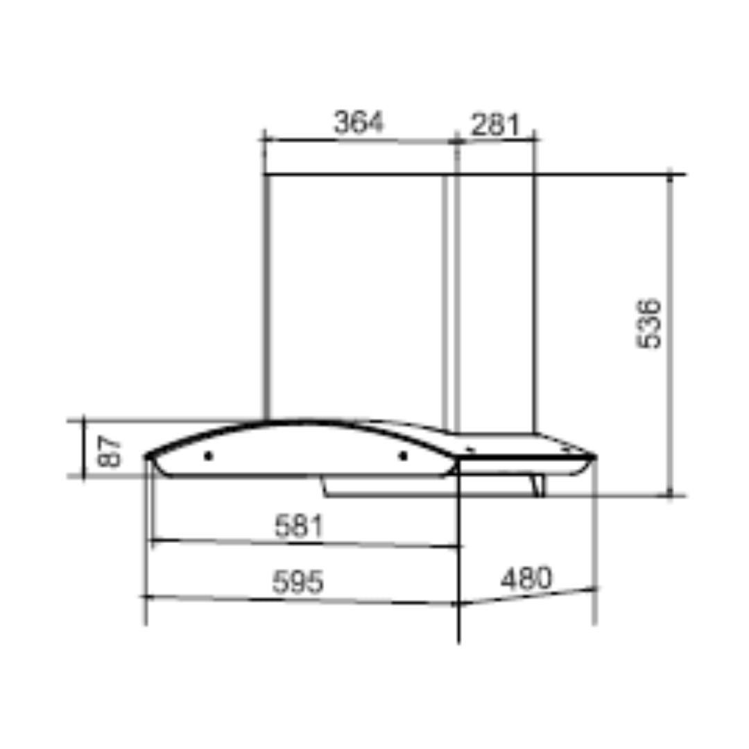 Elica 60 cm Wall Mounted Chimney Auto Clean Hoods Series BFCG PLUS LTW 600 HAC MS NERO