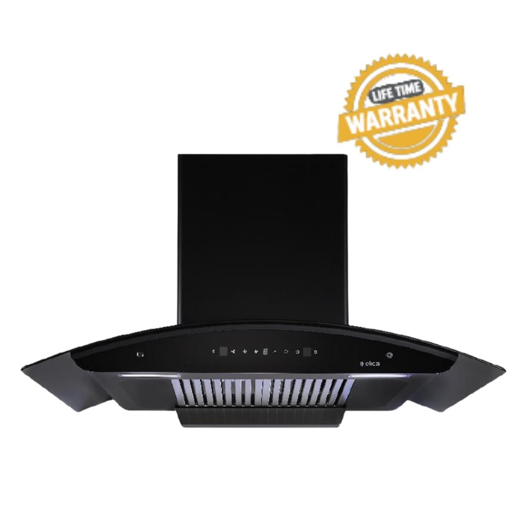 Elica 90 cm Wall Mounted Chimney Auto Clean Hoods Series BFCG PLUS LTW 900 HAC MS NERO