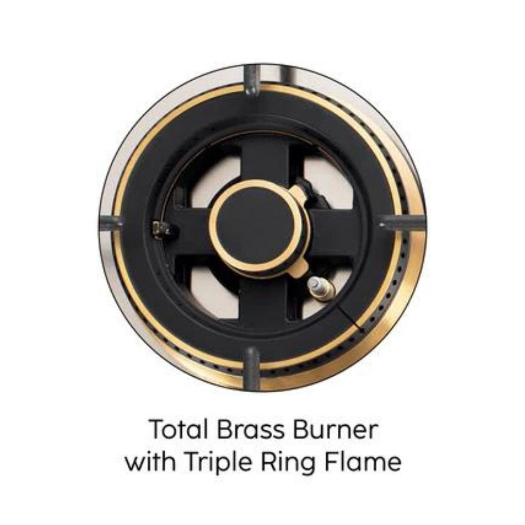 Glen 73 cm 3 Burner Hob BH 1073 SQ HT TOTAL DB TR