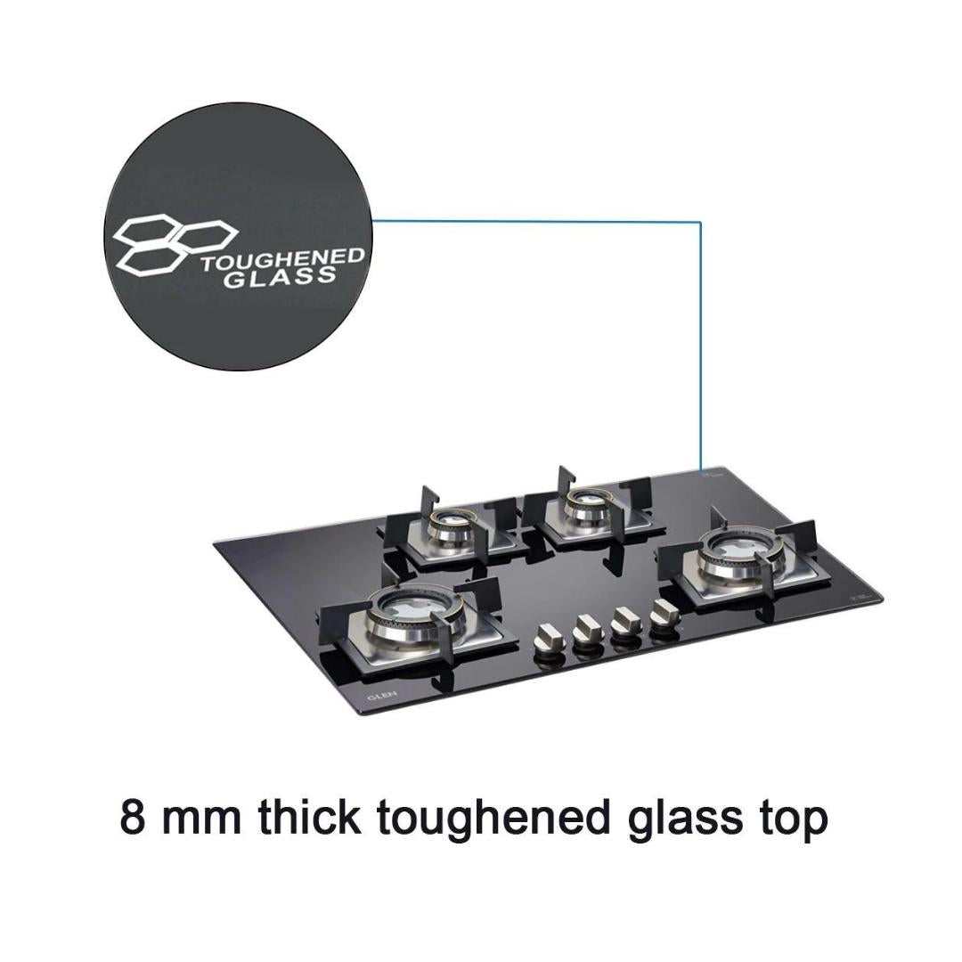 Glen 70 cm 4 Burner Hob BH 1074 SQ DB