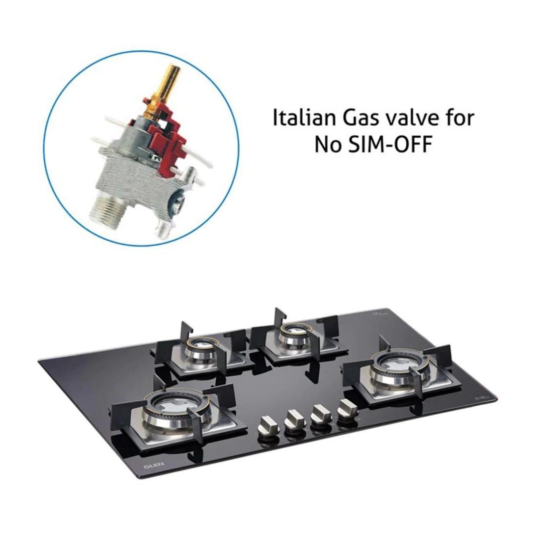 Glen 70 cm 4 Burner Hob BH 1074 SQ DB
