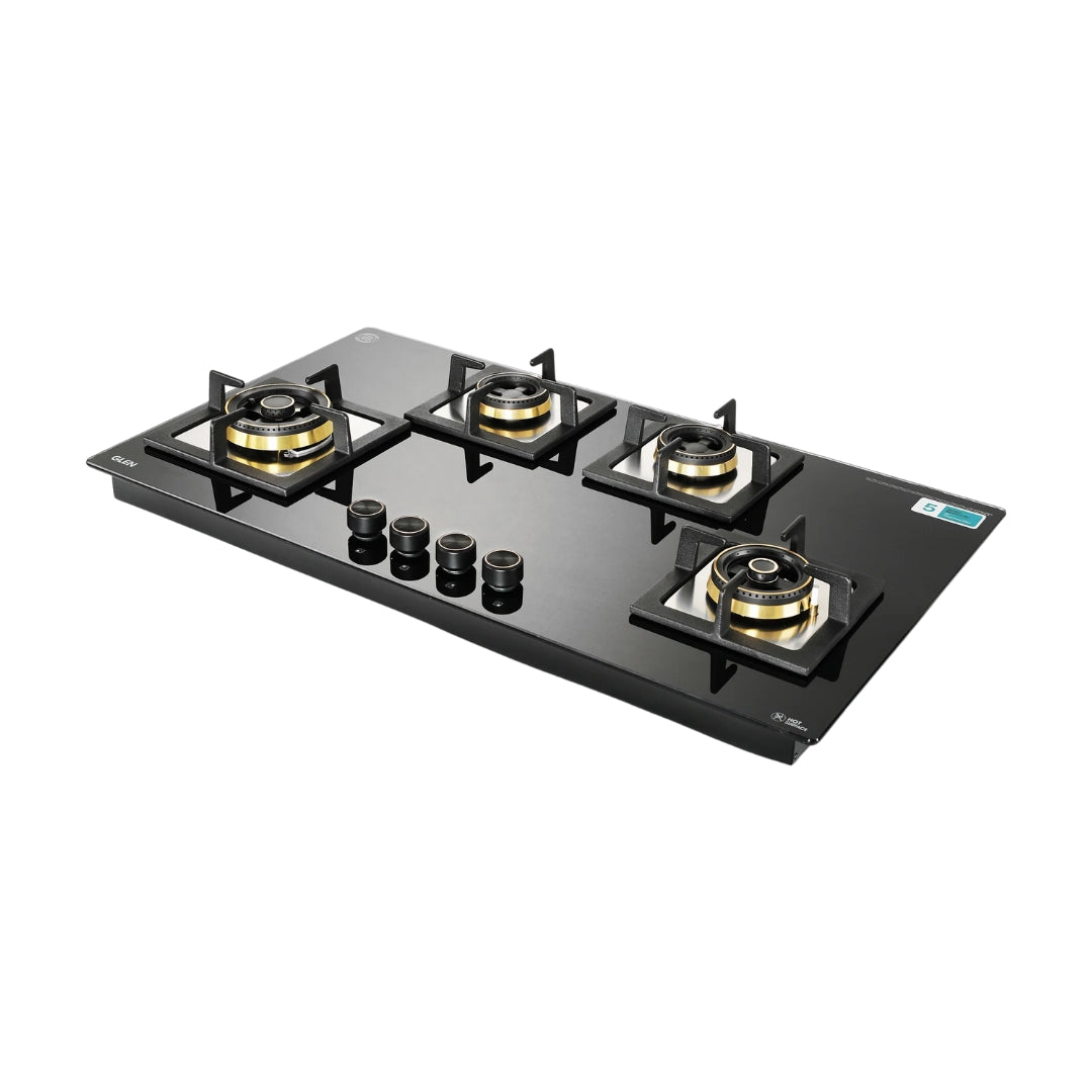 Glen 90 cm 4 Burner Hob Matt Glass Series BH 1094 XL SQ HT TDB 2TR