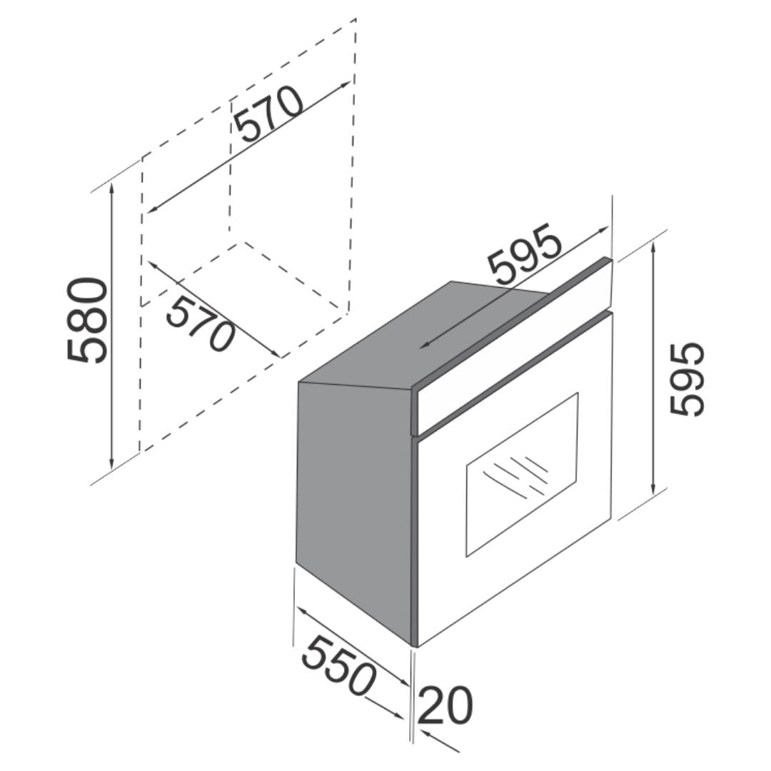 Carysil Built In Oven BIO 02 + Carysil Built-In Convection Microwave MWO 2