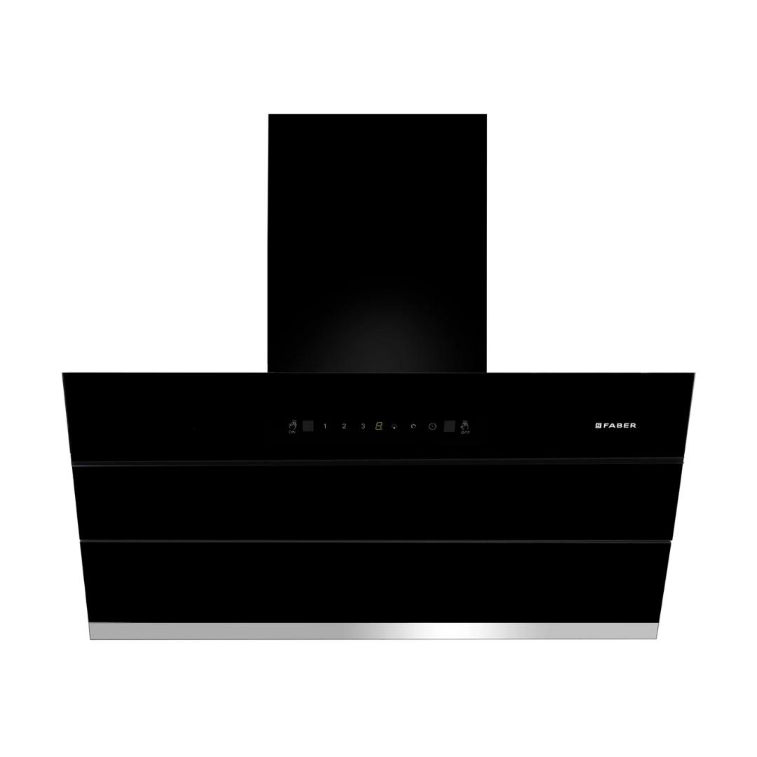 Faber 90 cm Wall Mounted Chimney BLISS FL SC AC BK 90