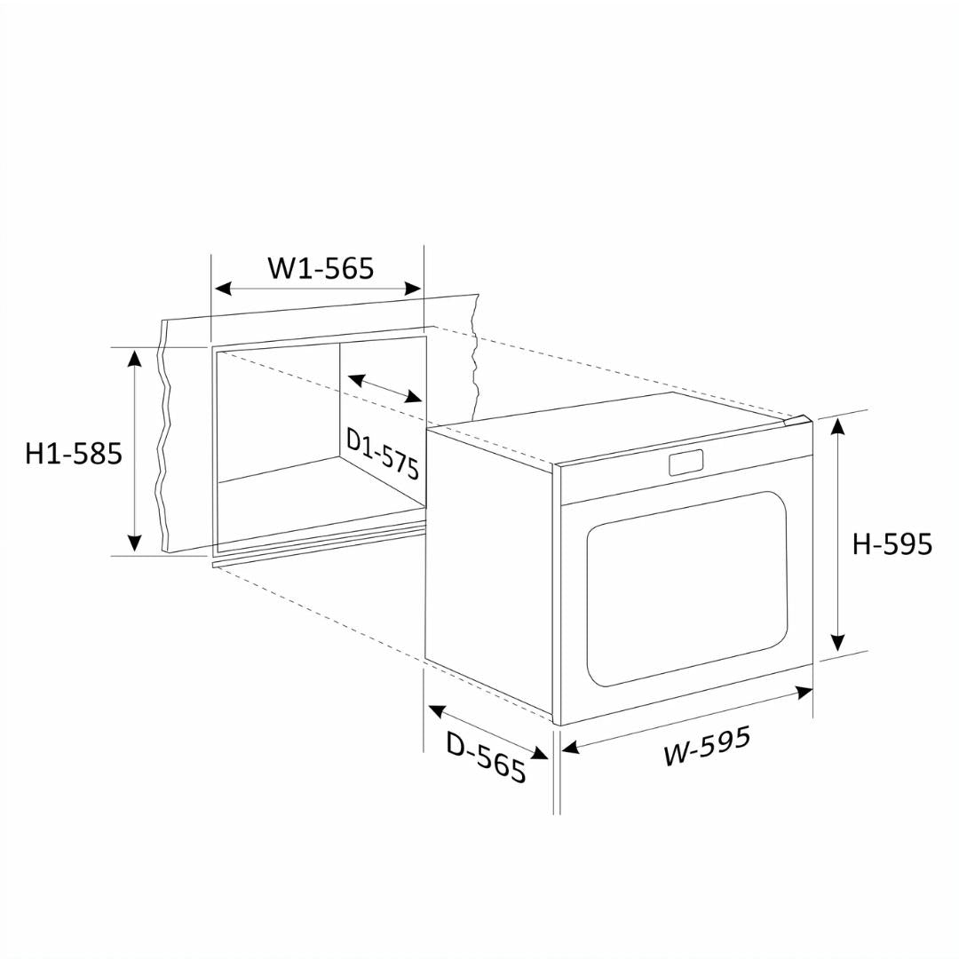 Glen Built In Oven BO 651 MRT SS + Glen Built-In Microwave MO 677