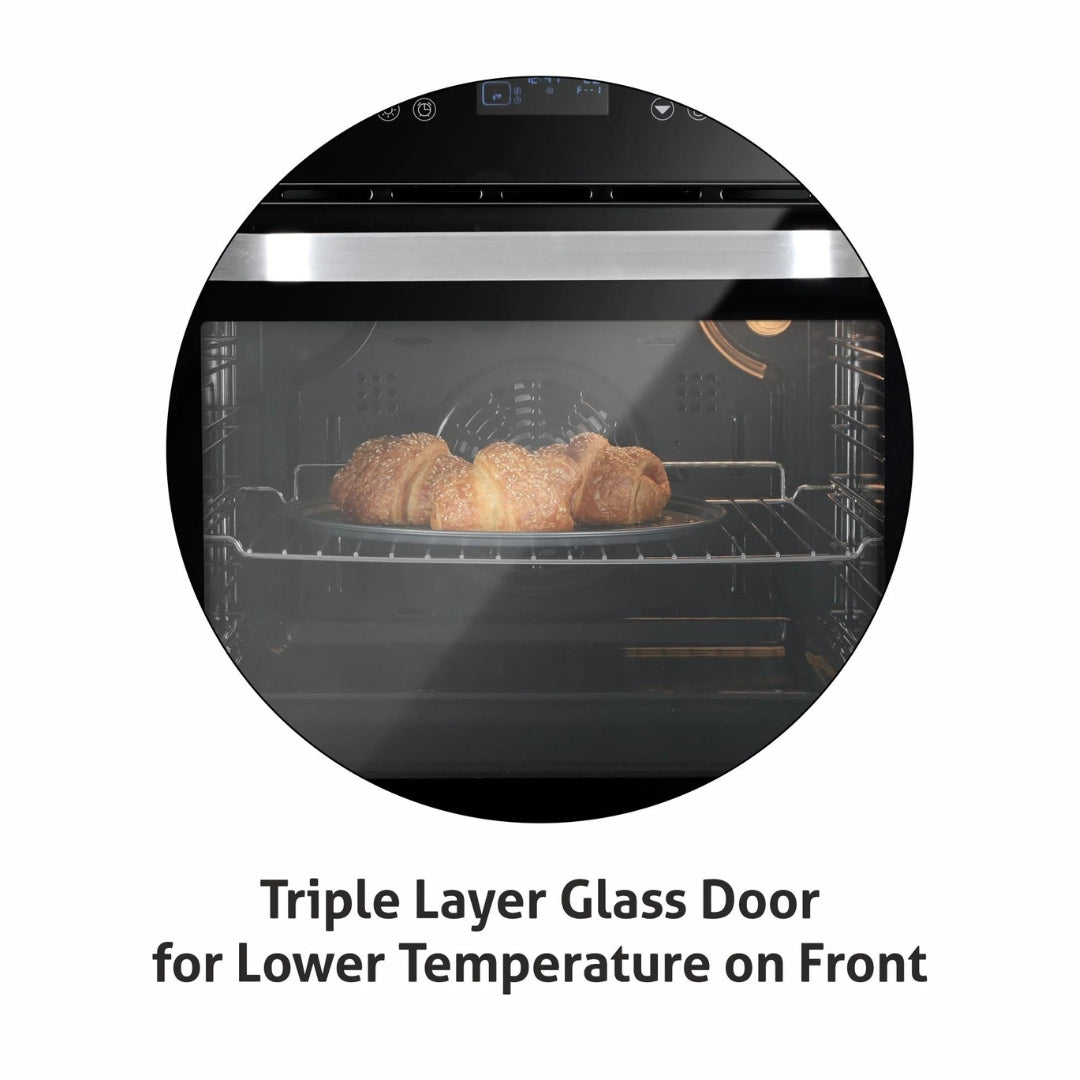 Glen Built In Oven BO 653 TOUCH MR TURBO BLACK