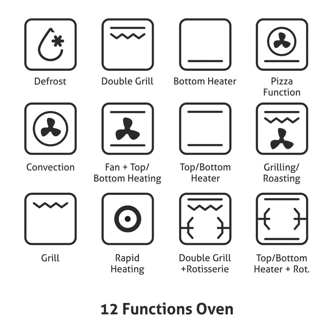 Glen Built In Oven BO 653 TOUCH MR TURBO BLACK