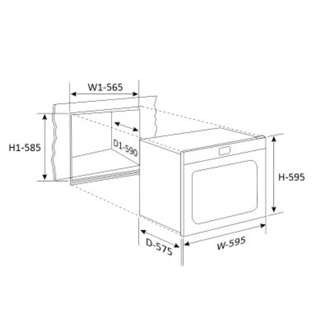 Glen Built In Oven BO 660 MR TURBO