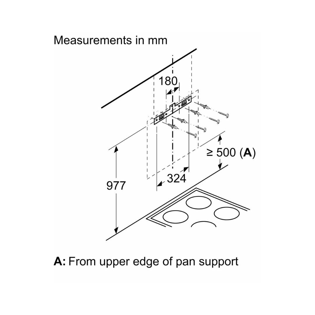 Bosch 60 cm Wall Mounted Chimney Self Clean Series DWKA68G60I