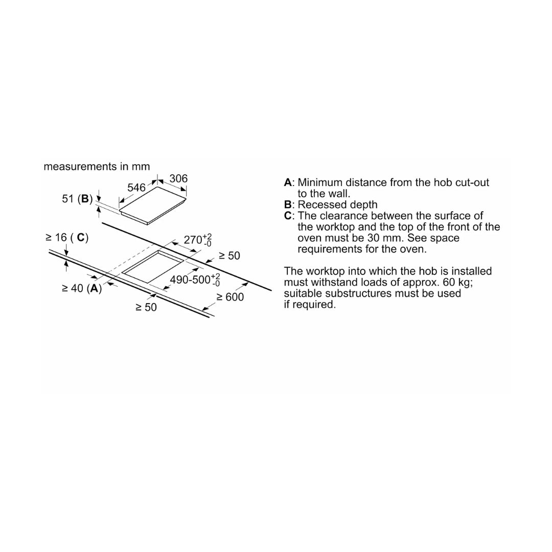 Bosch 2 Zones Induction Hob PIB375FB5I