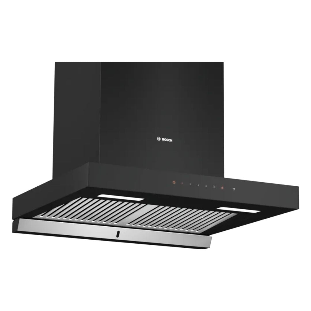 Bosch 60 cm Wall Mounted Chimney Self Clean Series DWBA68H60I + Bosch 60 cm 4 Burner Hob True AL 2D PNH6B6B12I