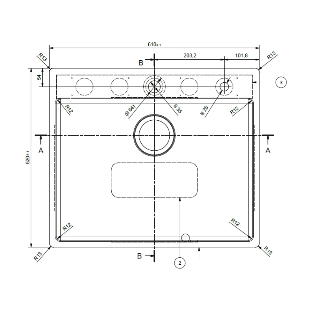 Franke Stainless Steel Sink Box Elite BOX ELITE BXX 210 110 57 ( 24 x 20 inches ) - Satin