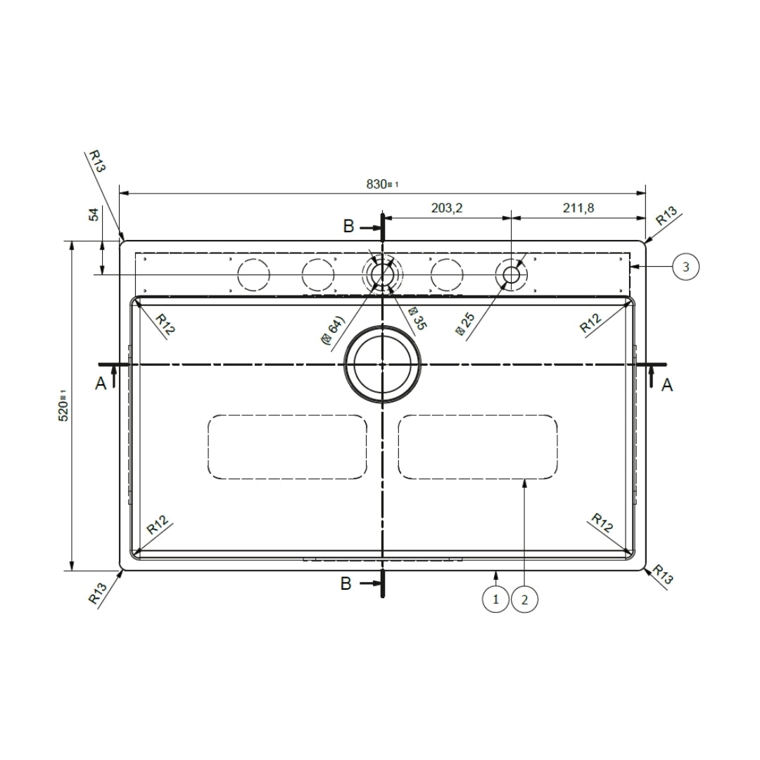 Franke Stainless Steel Sink Box Elite BOX ELITE BXX 210 110 79 ( 33 x 20 inches ) - Satin