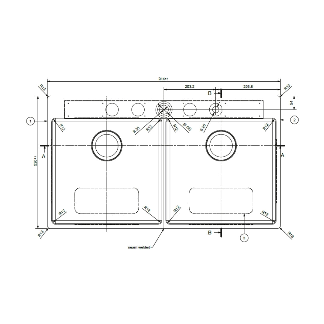 Franke Stainless Steel Sink Box Elite BOX ELITE BXX 220 120 43 ( 36 x 20 inches ) - Satin