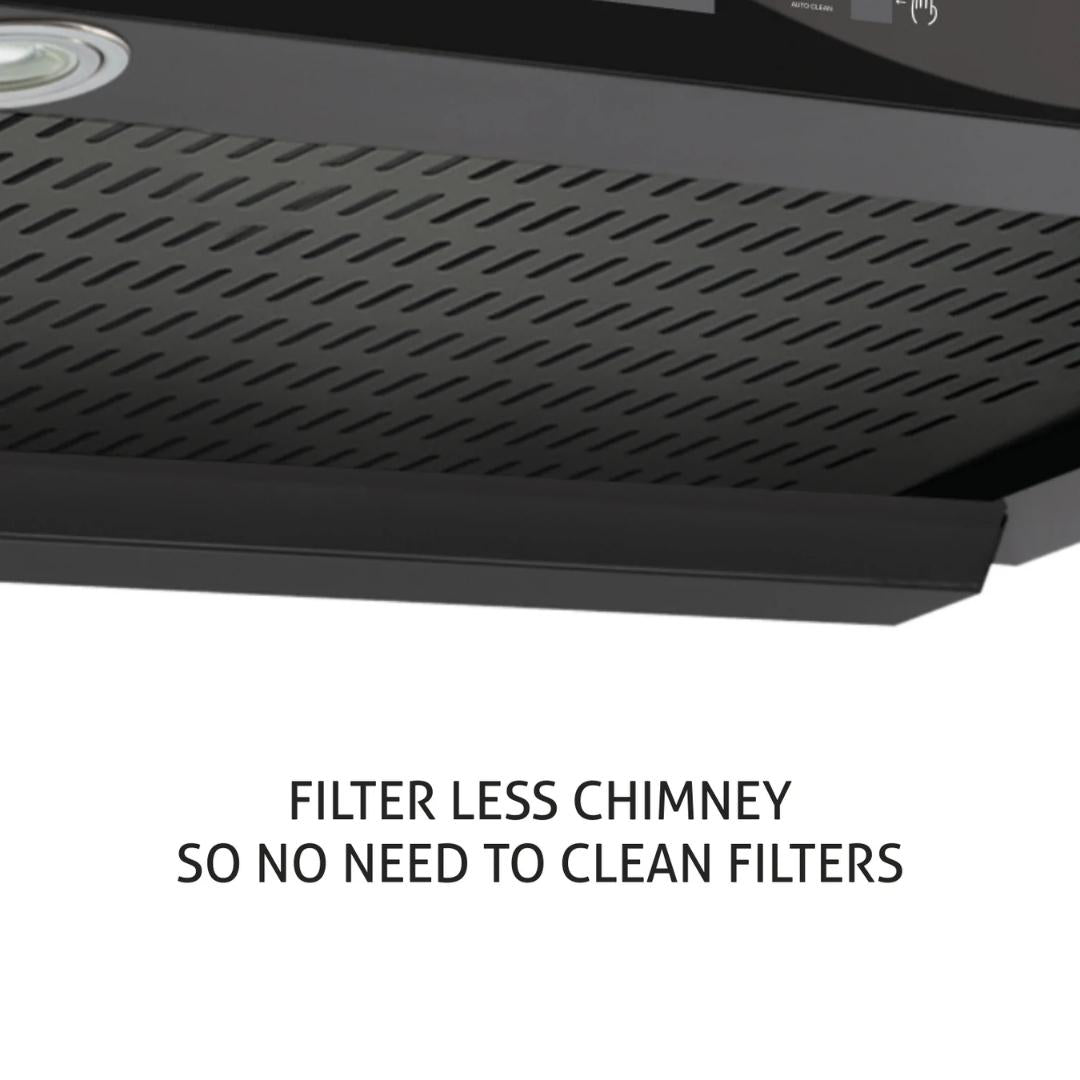 Glen 76 cm Wall Mounted Chimney Filterless Series CH 6052 BLDC AUTO CLEAN MOTION SENSOR FILTERLESS 76