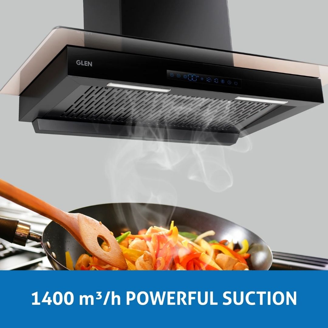 Glen 90 cm Wall Mounted Chimney Filterless Series CH 6062 BL BLDC AC 90