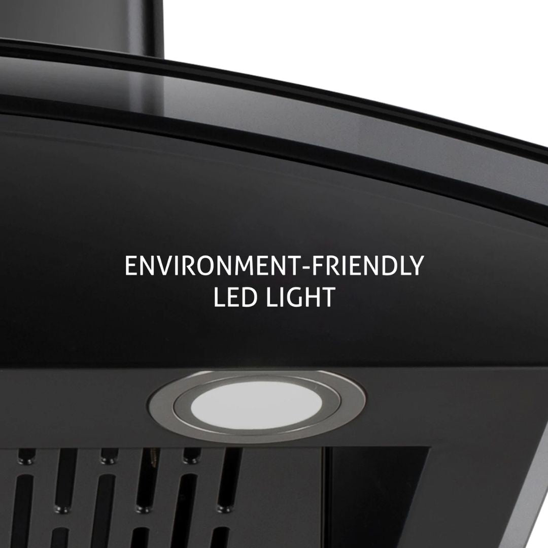 Glen 76 cm Wall Mounted Chimney Filterless Series CH 6068 BL MS AC 76