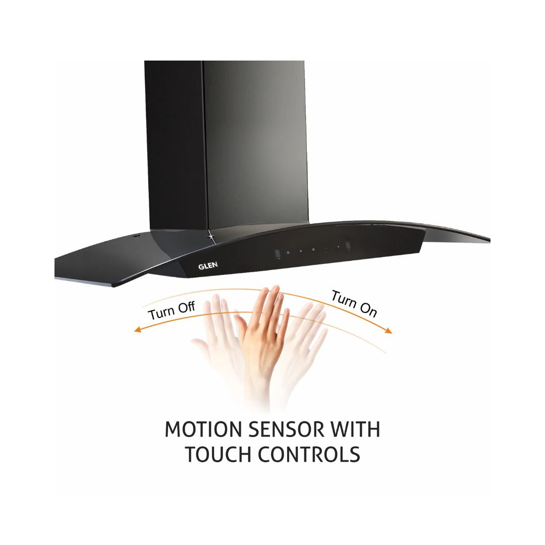 Glen 90 cm Wall Mounted Chimney Filterless Series CH 6071 BL BLDC AC 90