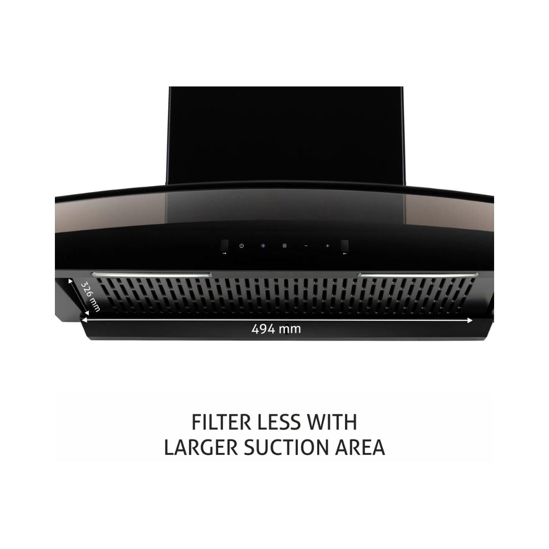 Glen 90 cm Wall Mounted Chimney Filterless Series CH 6071 BL BLDC AC 90