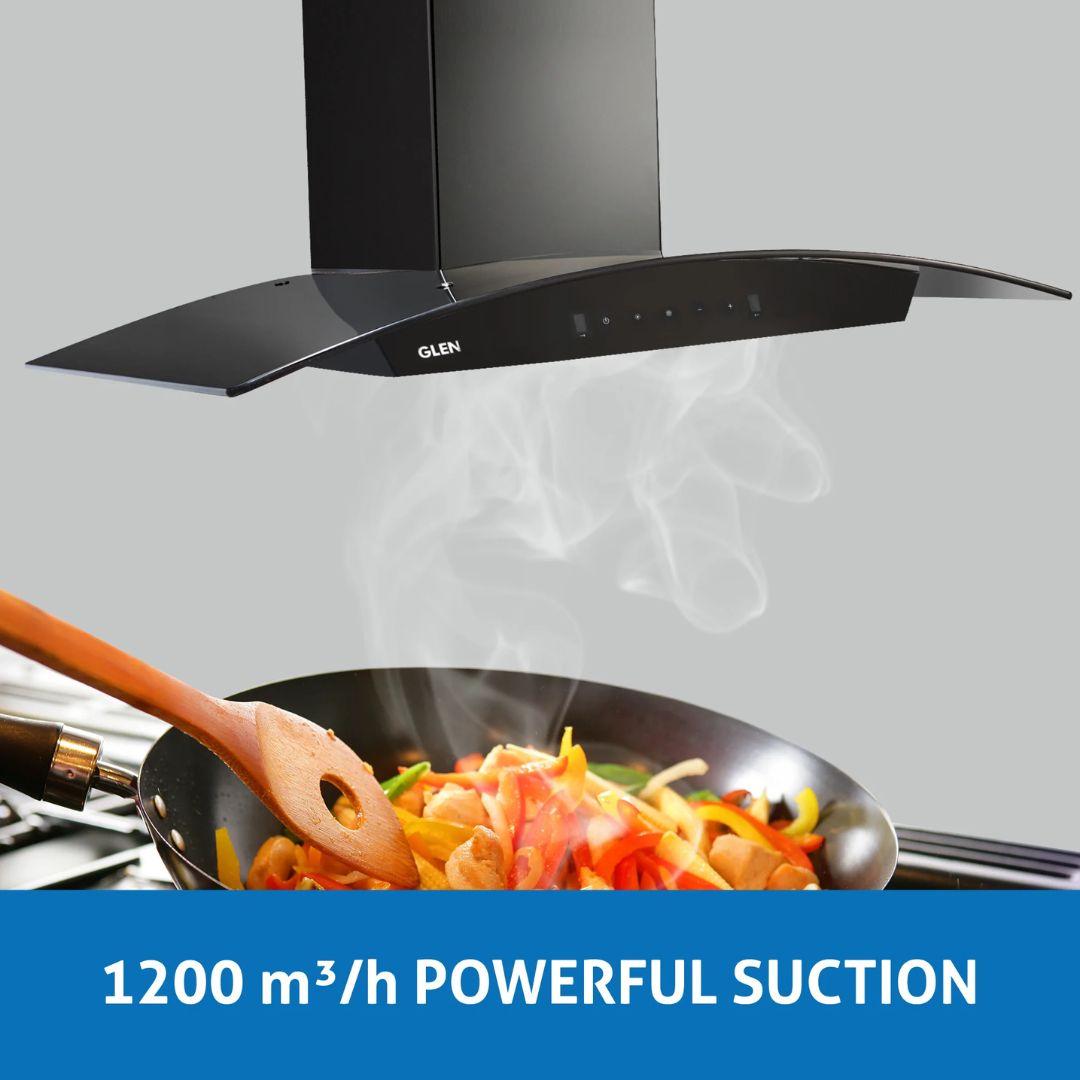 Glen 90 cm Wall Mounted Chimney Filterless Series CH 6071 BL BLDC AC 90