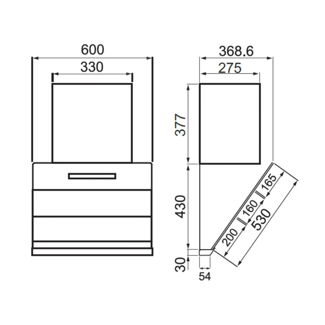Glen 60 cm Wall Mounted Chimney Filterless Series CH 6073 BLDC AC 60