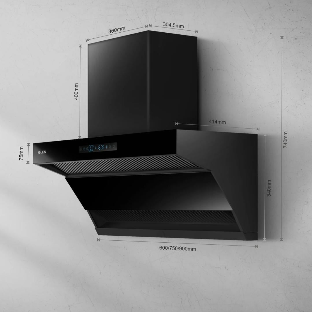 Glen 75 cm Wall Mounted Chimney Filterless Series CH 6076 DS BLDC AC 75