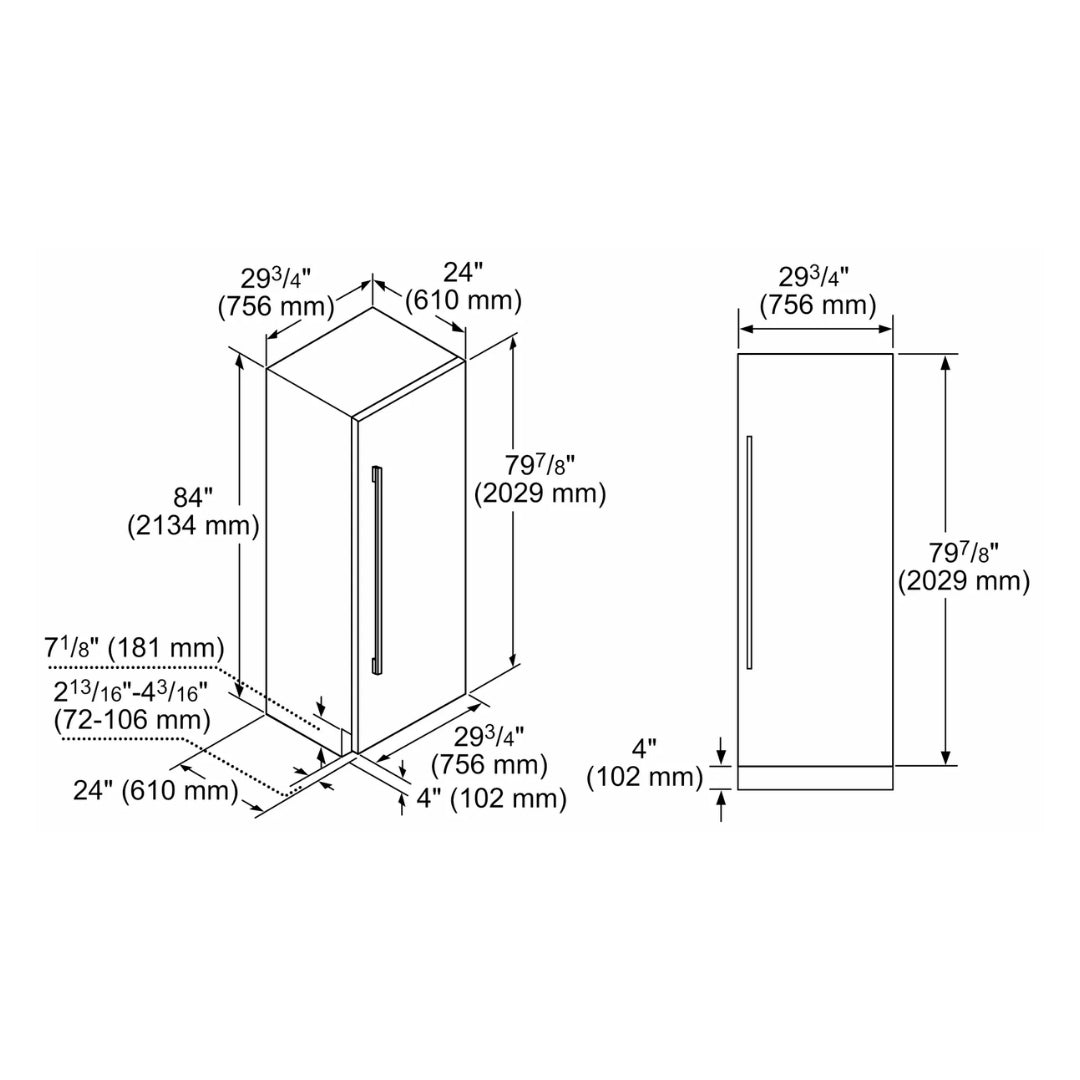 Siemens Built-In Built-In Refrigerator 547 Ltrs iQ700 CI30RP02