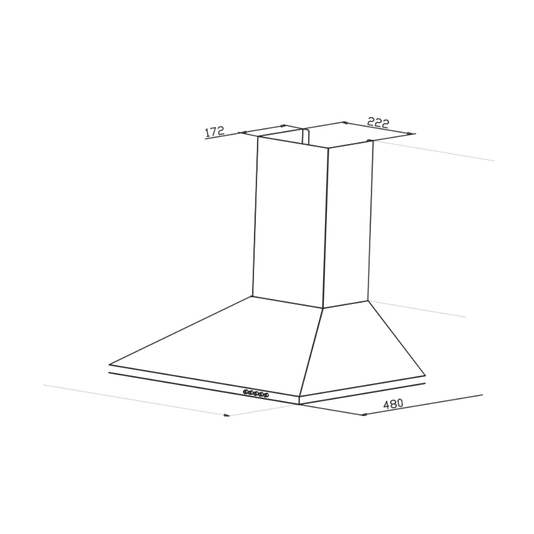 Hindware 60 cm Wall Mounted Chimney Decorative Series CLARA NEO SS IN 60