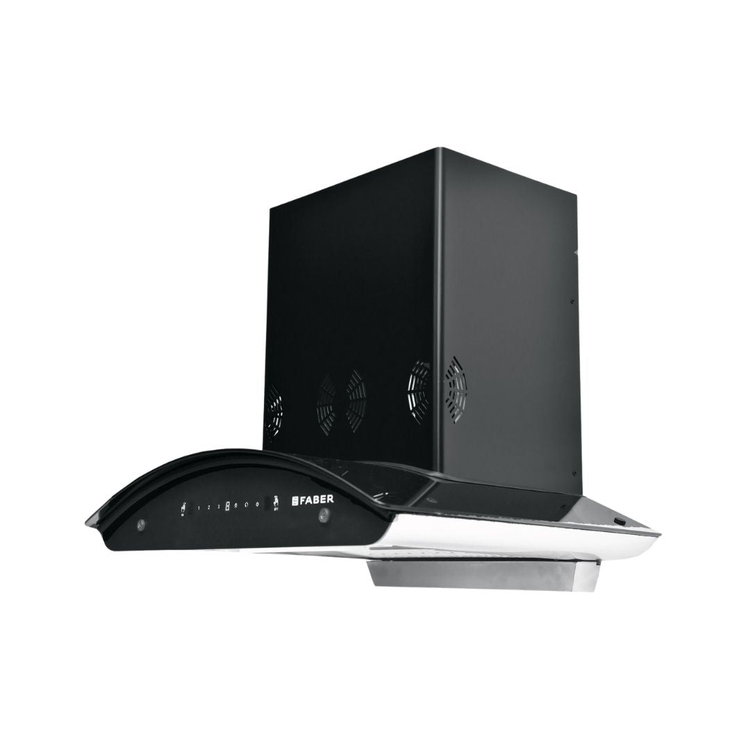 Faber 60 cm Wall Mounted Chimney Auto Clean Hoods Series CREST 3D PLUS IND HC SC BK 60