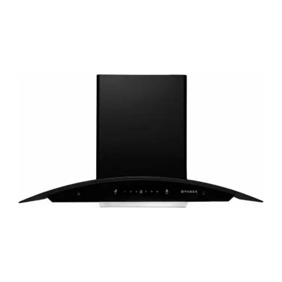 Faber 90 cm Wall Mounted Chimney Auto Clean Hoods Series CREST 3D PLUS IND HC SC BK 90