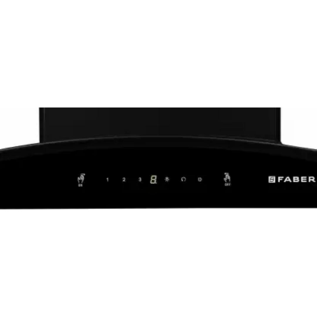 Faber 90 cm Wall Mounted Chimney Auto Clean Hoods Series CREST 3D PLUS IND HC SC BK 90