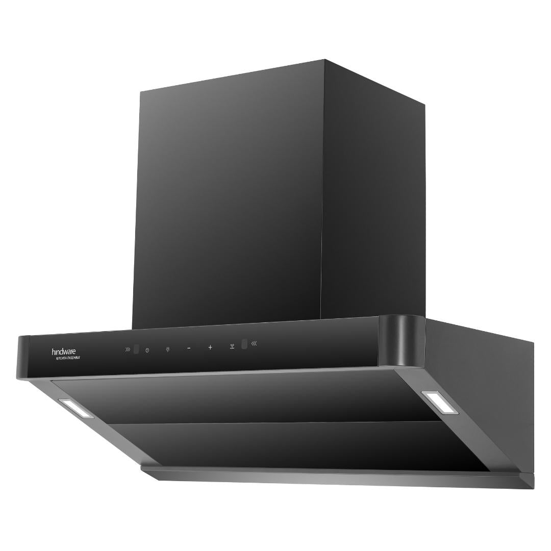 Hindware 90 cm Wall Mounted Chimney Auto Clean Hoods Series DELECIA 90