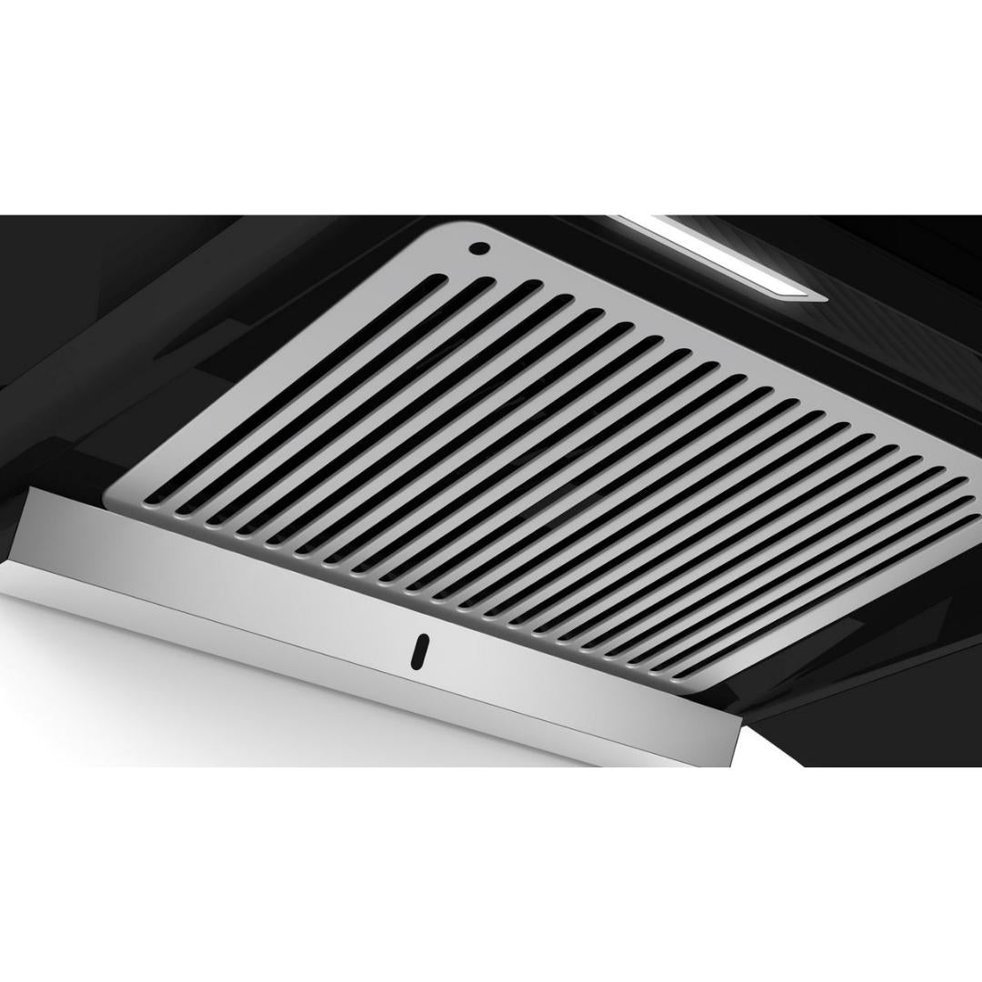 Bosch 90 cm Wall Mounted Chimney Self Clean Series DWHA98G60I + Bosch 75 cm 4 Burner Hob Series 6 True Brass 3D PNI7B6G20I