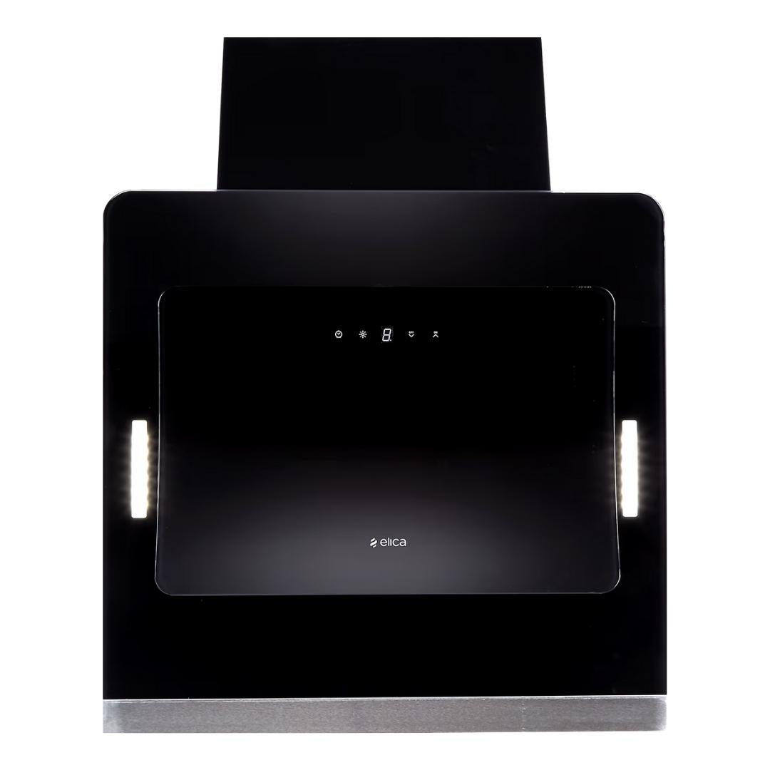 Elica 60 cm Wall Mounted Chimney Filterless Series EFL GRACEFUL HE LTW 60 BK TC3V LED