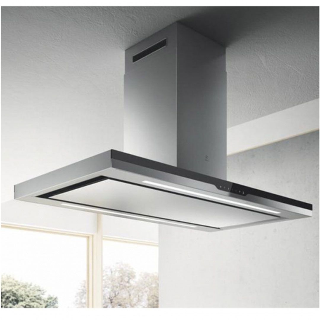 Elica 120 cm Island Chimney EDS Deep Silence Series METEORITE ISLAND EDS PLUS HE LTW 120 TOUCH LED