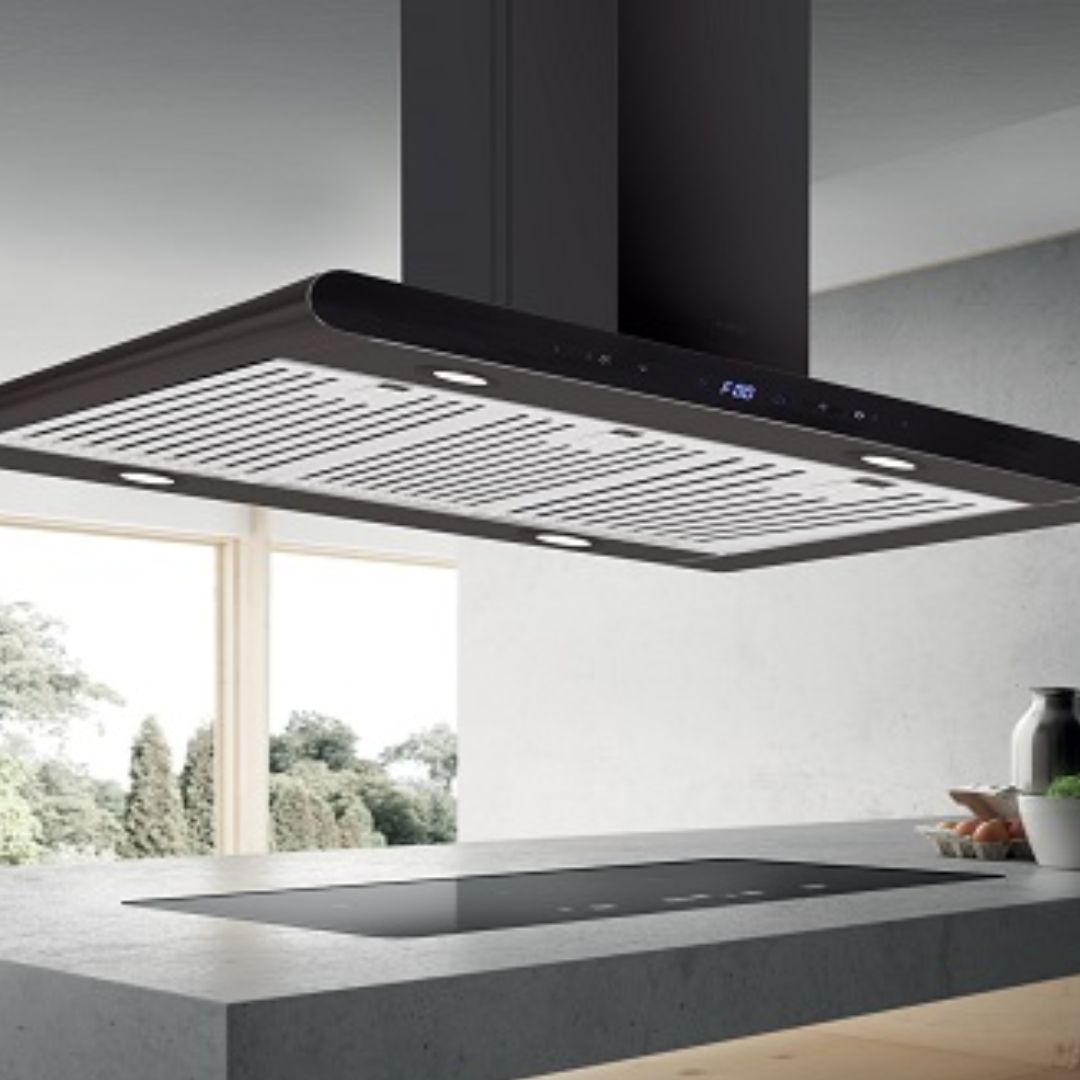 Elica 90 cm Island Chimney Ismart Series ISMART GALAXY BF ISLAND LTW 90 NERO