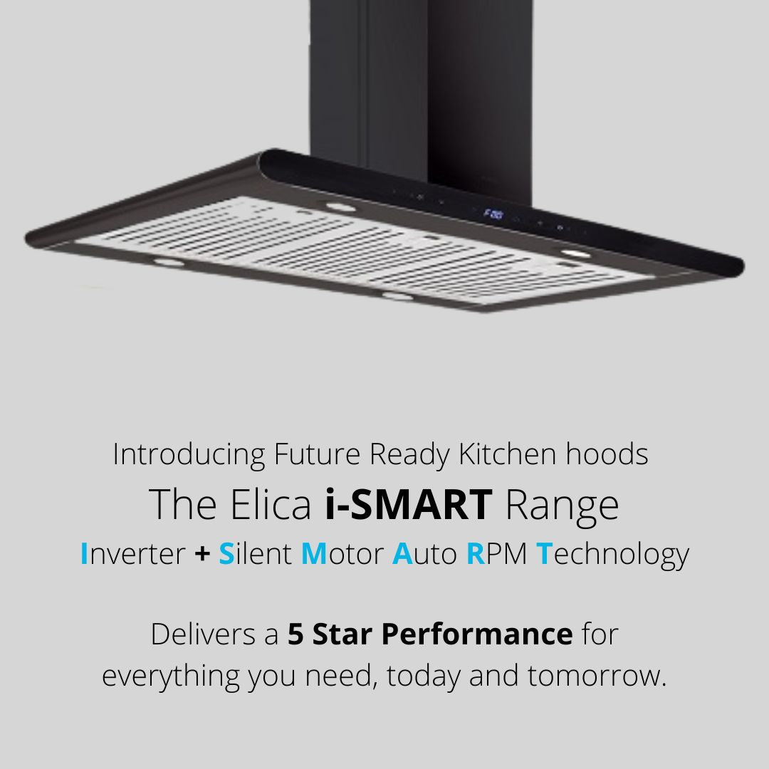 Elica 90 cm Island Chimney Ismart Series ISMART GALAXY BF ISLAND LTW 90 NERO