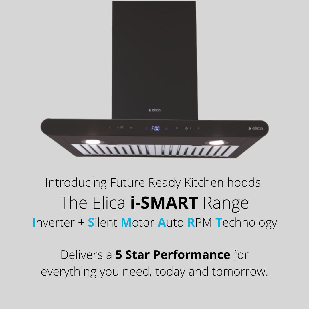 Elica 90 cm Wall Mounted Chimney Ismart Series ISMART GALAXY BF LTW 90 NERO