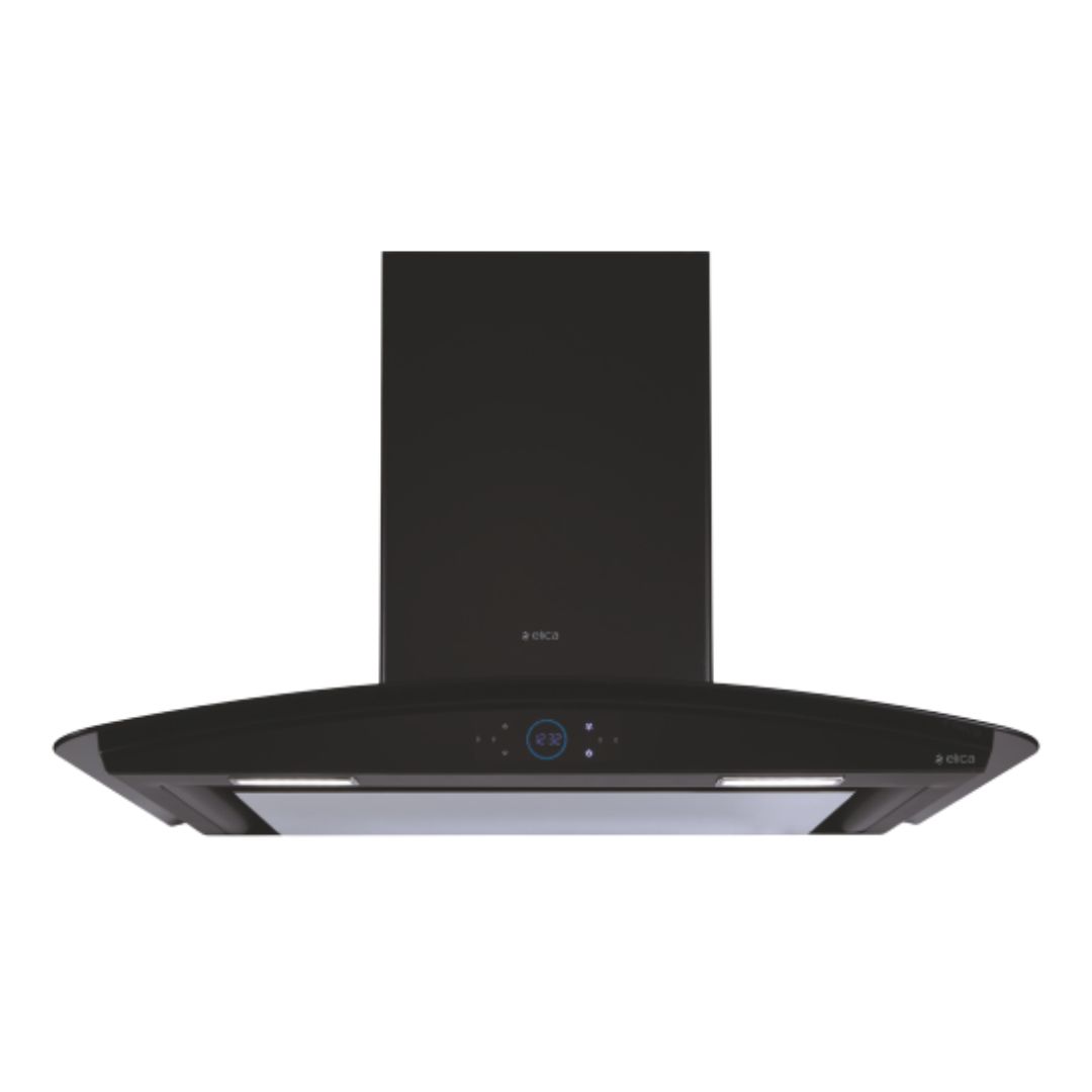 Elica 90 cm Wall Mounted Chimney Ismart Series ISMART GLACE EDS LTW 90 NERO