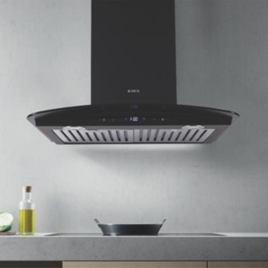 Elica 60 cm Wall Mounted Chimney Ismart Series ISMART GLACE TRIM BF LTW 60 NERO