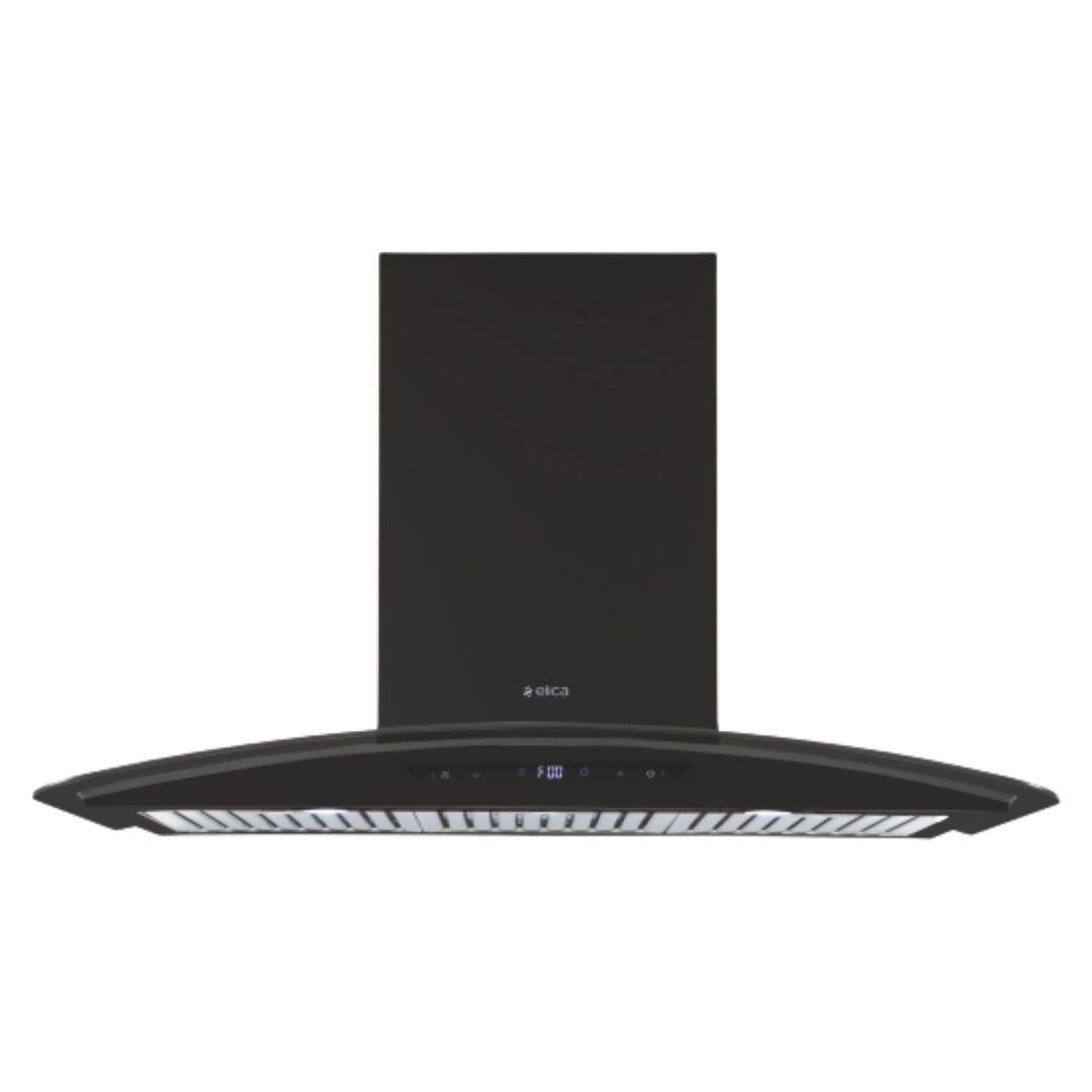 Elica 90 cm Wall Mounted Chimney Ismart Series ISMART GLACE TRIM BF LTW 903 NERO