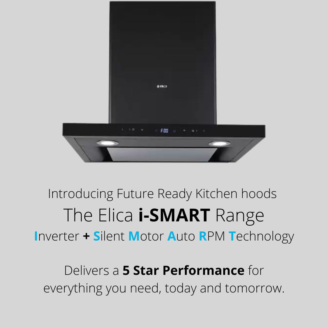 Elica 60 cm Wall Mounted Chimney Ismart Series ISMART SPOT H4 EDS LTW 60 NERO
