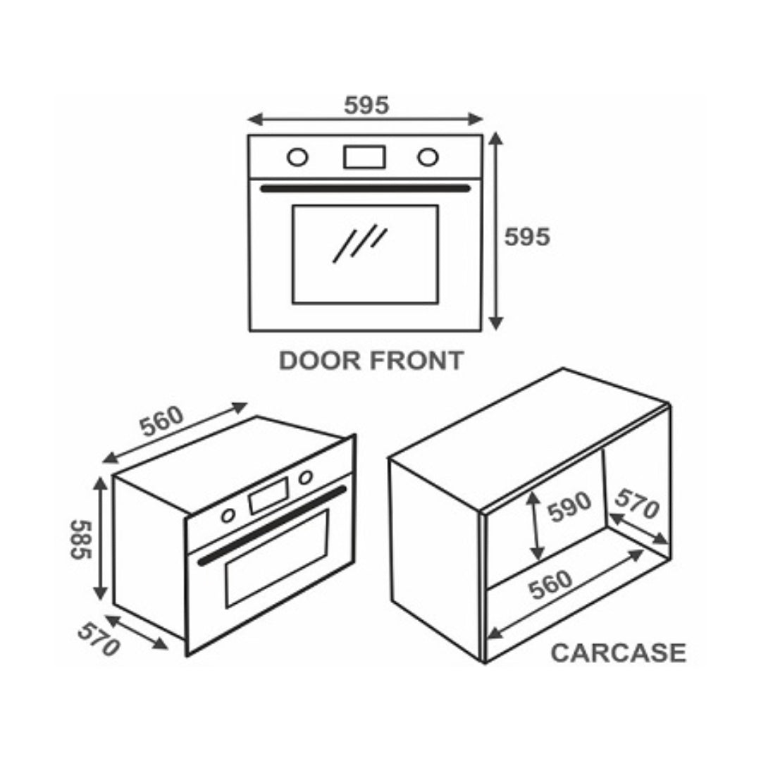 Elica Built In Oven EPBI 1063 DMF + Elica Built-In Convection Microwave EPBI MW 250