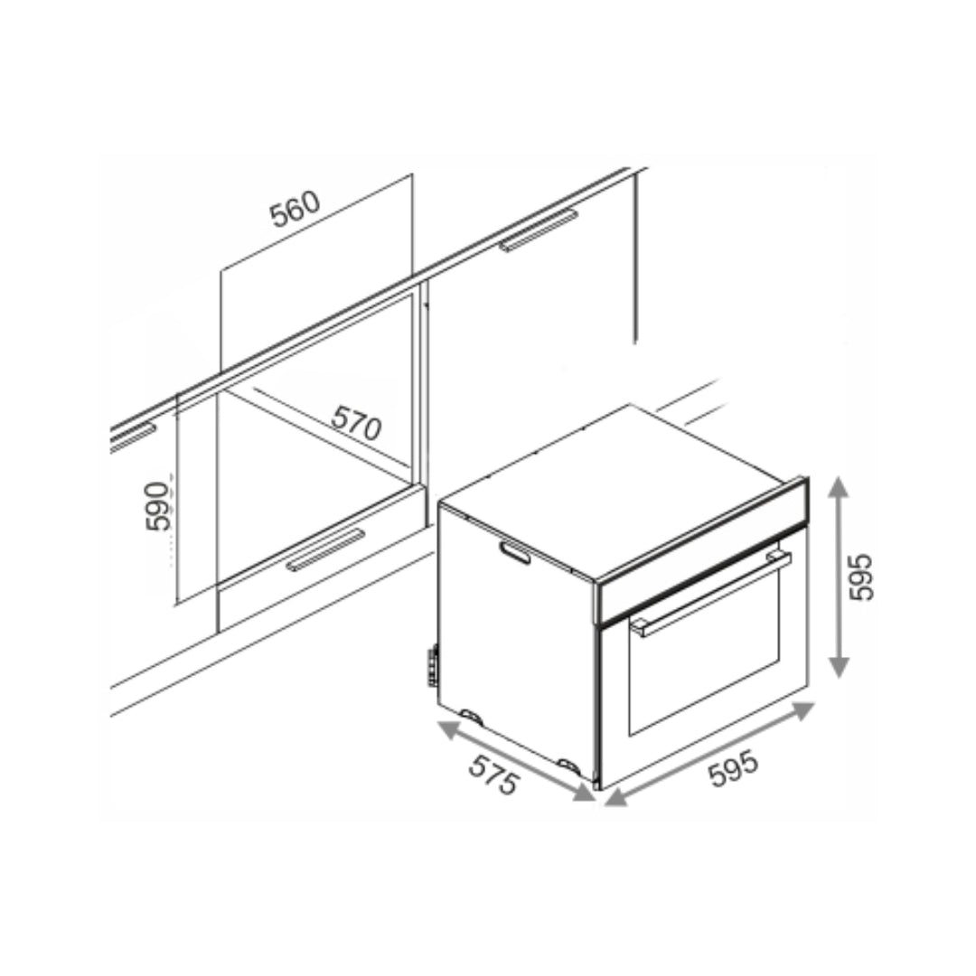 Elica Built In Oven EPBI TRIM 1062 DMF BK + Elica Built-In Convection Microwave EPBI MW 250