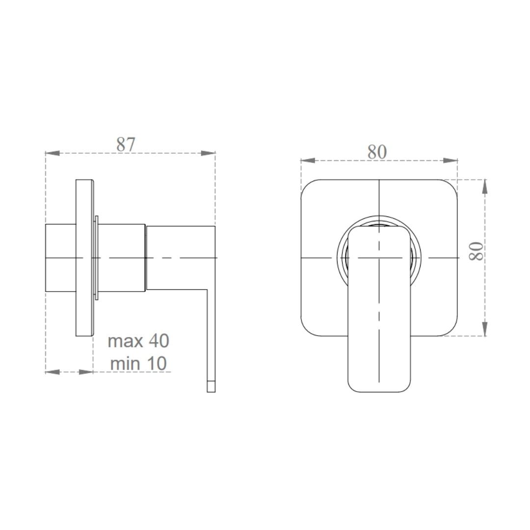 Cera Basin Area Stop Valve Ruby F1005351RG 20 MM - Rose Gold