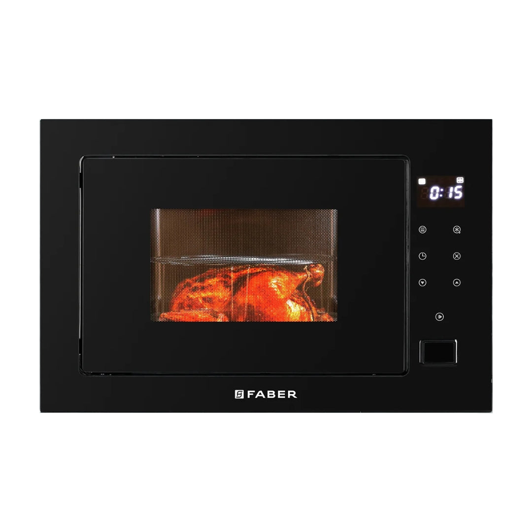 Faber Built In Oven FBIO 80L 6F BK + Faber Built-In Microwave FBI MWO 25 SG